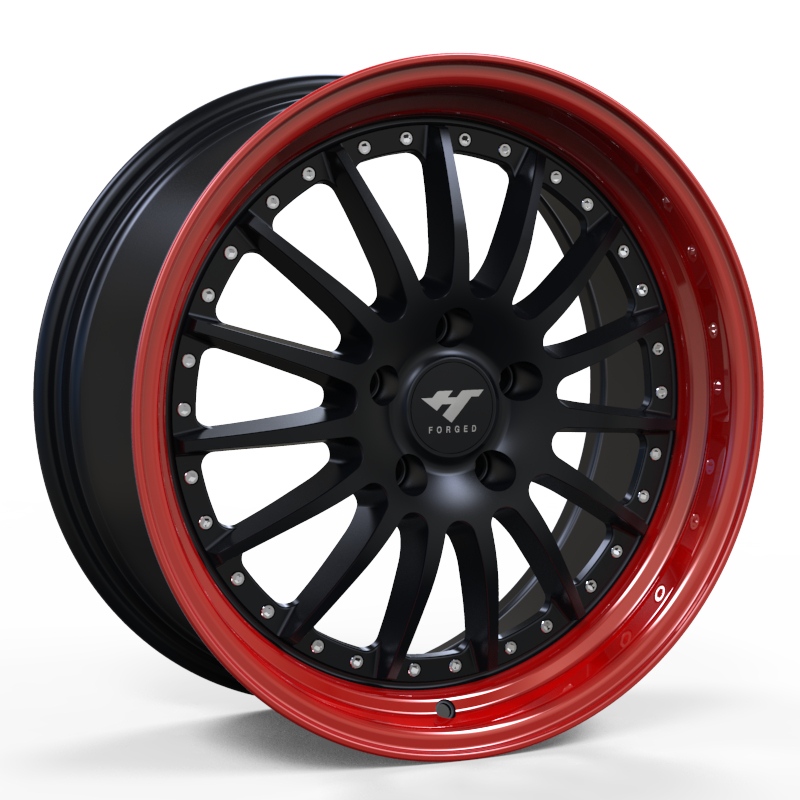 18-24 inch black + red forged and coutom wheel rim