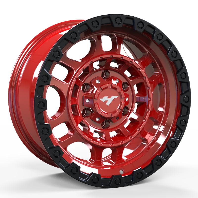 17X8.0 inch red & black wheel rim