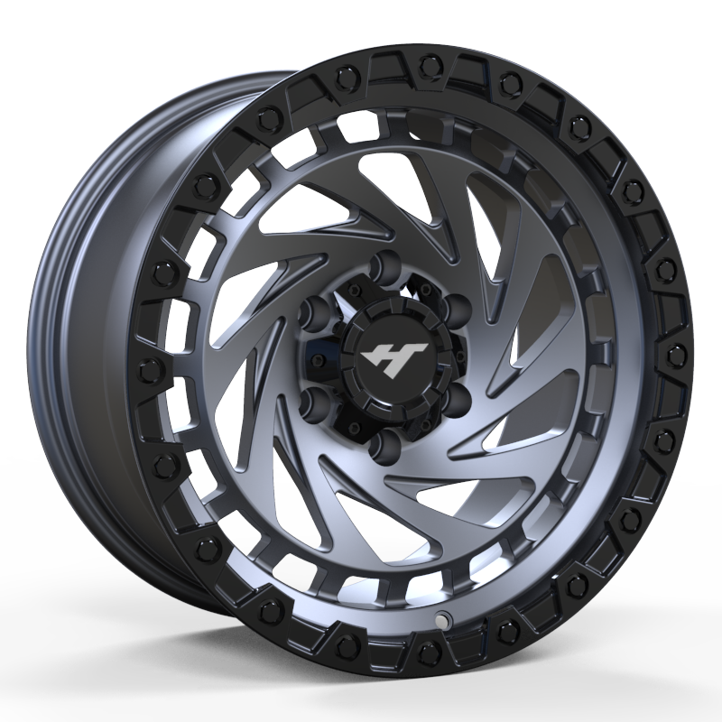 17X8.0 inch grey & black wheel rim