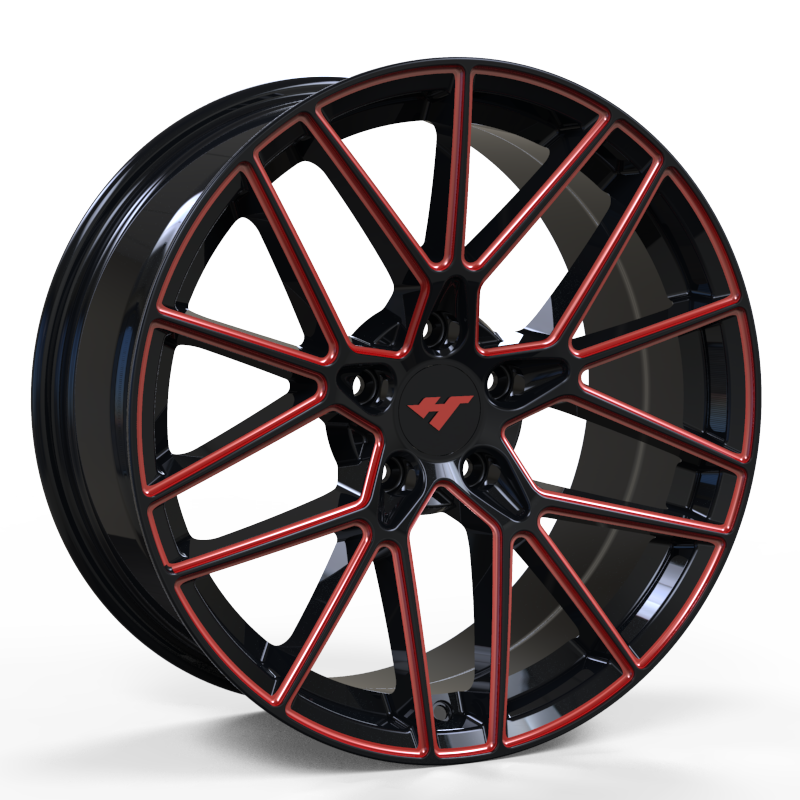 17X7.5 inch red & black wheel rim