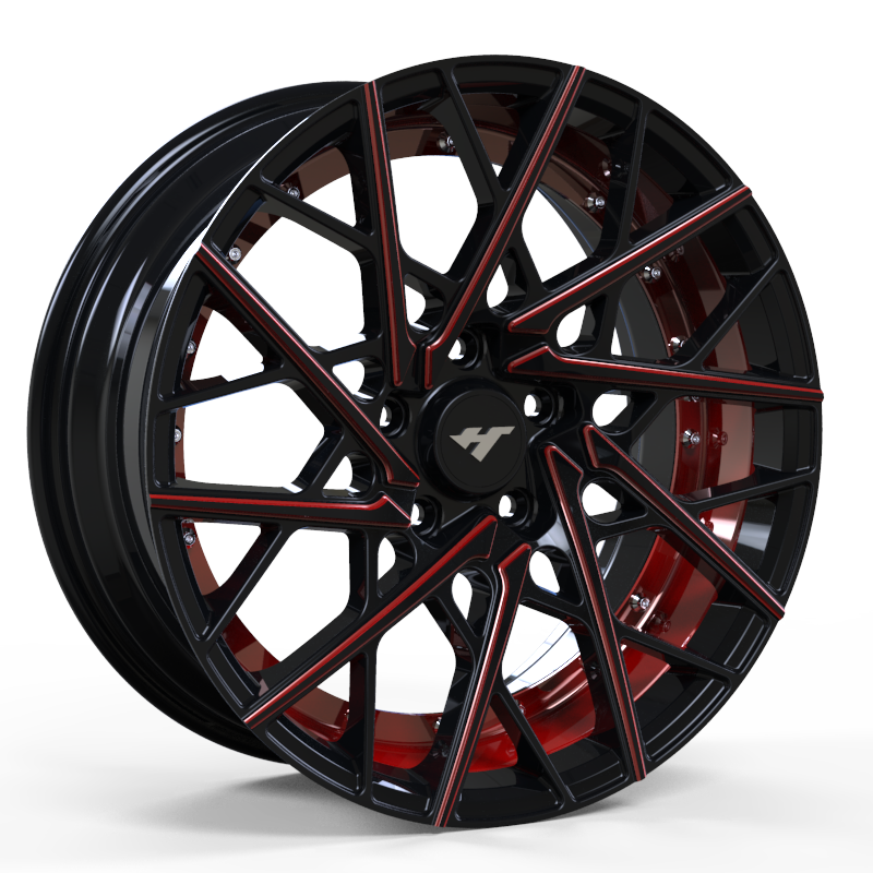 22X9.0 inch black & red line wheel rim