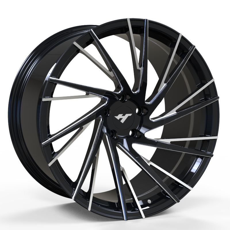 18X8.0 inch black machine face wheel rim