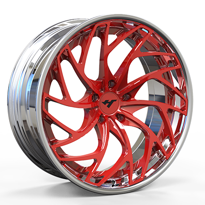 AG5005　18-24 inch　chrome + red face wheel rim