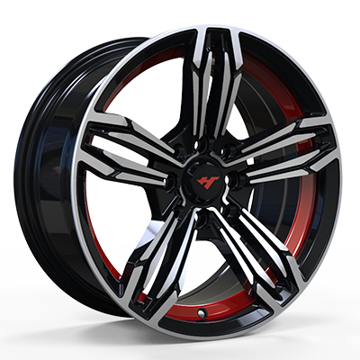 AZ0046　15X7.0 inch　Black Machine Face wheel rim