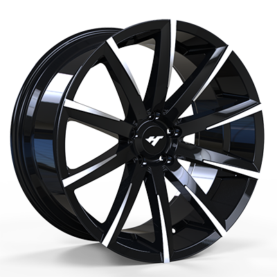 AZ0052　26X10 inch　black machine face wheel rim